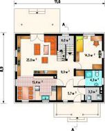 Барвистий будинок з просторим балконом