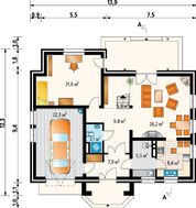 Котедж в два поверхи зі стильною відкритою терасою