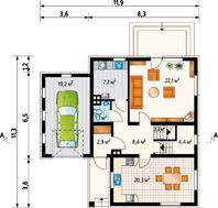 Стильний двоповерховий будинок з гаражем площею 110 м2
