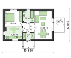 Існуючий одноповерховий будинкок - перлини дачної ділянки