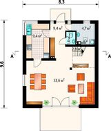 Сучасний комфортний будинок зі скляним виходом на терасу