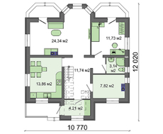 Проект затишного будинку 11 на 11