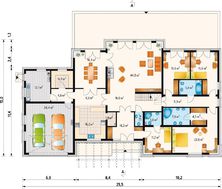 Чудова заміська вілла з патіо та просторою вітальнею з виходом на терасу