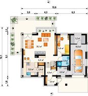 Проект неймовірно затишної заміської вілли з п'ятьма кімнатами