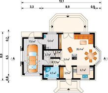 Проект гарної вілли з терасою та балконами