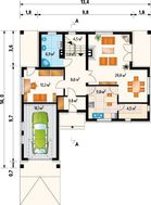 Проект стильного котеджу з площею близько 200 m²