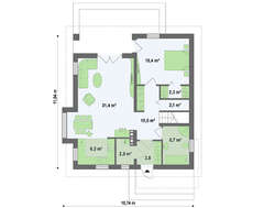 Проект будинку з мансардою і еркером
