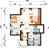 Компактний заміський котедж для невеликої сім'ї