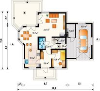 Проект котеджу з мансардою 11 на 9 площею понад 200 m²