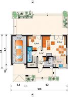 Цікавий проект будинку з трьома спальнями в мансарді