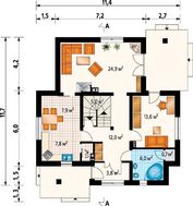 Двоповерховий особняк з просторою кухнею-їдальнею