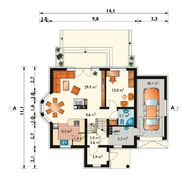 Гарний будинок з гаражем і еркером