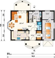 Шикарний житловий будинок з колонами