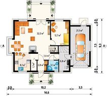 Стильний двоповерховий будинок з чотирма балконами