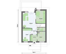 Проект невеликого класичного будинку площею 105 м²