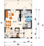 Проект сучасного особняка на чотири спальні