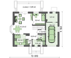 Проект стильного витонченого особняка житловою площею 180м2