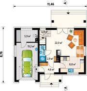 Барвистий котедж з кухнею - студією