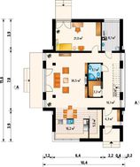 Цікавий проект двоповерхового котеджа з чотирма спальнями