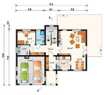 Яскравий заміський двоповерховий будинок з просторим гаражем