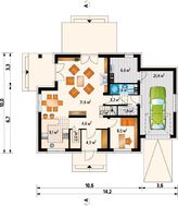 Чудовий двоповерховий будинок, декорований цеглою