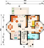 Проект заміського будинку з цокольним поверхом