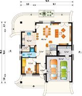 Строгий заміський будинок з мансардою