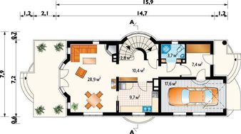 Затишний будинок з цокольним поверхом для дружної сім'ї