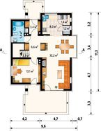 Двоповерховий котедж з ніжним екстер'єром