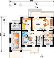 План двоповерхового будинку площею 165 кв.м під червоним дахом з натуральної черепиці