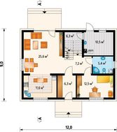 Будинок прямокутної форми 9 на 12