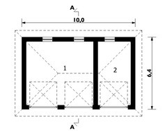 Проект гаража на три автомобіля 6 м на 10м