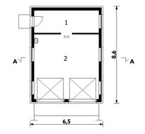 Архітектурний проект гаража на дві машини