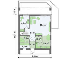 Проект практичного котеджу площею 151 кв.