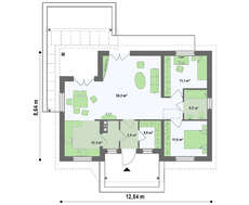 Проект економного котеджу площею 80 кв.м.