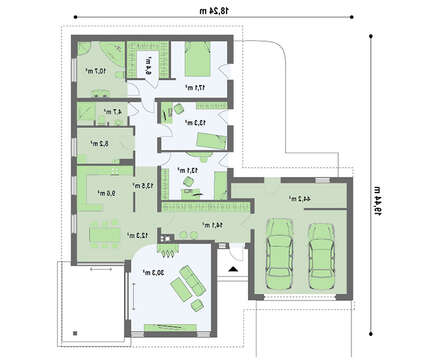 Проект одноповерхового будинку в скандинавському стилі