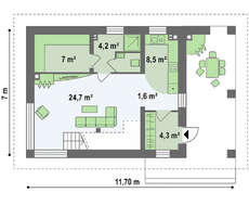 Проект сауни з гостьовими кімнатами