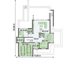Проект невеликого будинку для похилої ділянки