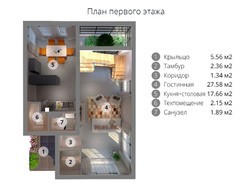 Проект затишного будинку з великими вікнами