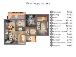 Шикарний двоповерховий котедж з сауною і кімнатою відпочинку