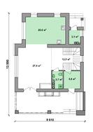 Архітектурний проект сучасного будинку з пласким дахом