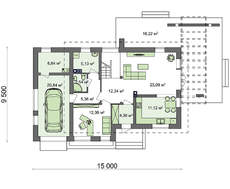 Проект сучасного двоповерхового будинку простої конструкції