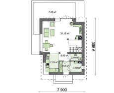 Проект будинку економ класу для вузької ділянки