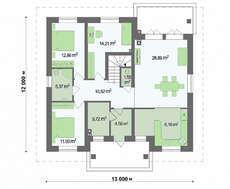 Проект будинку з мансардою до 200 m²