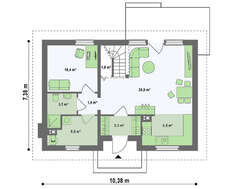 Проект будинку з мансардою для невеликої ділянки