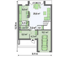Проект будинку з елементами кубізму в архітектурі