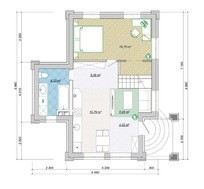 Архітектурний проект компактного будиночка 70 m²