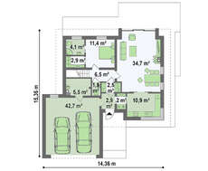 Проект двоповерхового будинку площею більше 200 m²