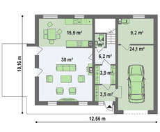 Двоповерховий будинок в класичному стилі з елементами кубізму