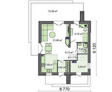 Проект двоповерхового котеджу 8 на 11